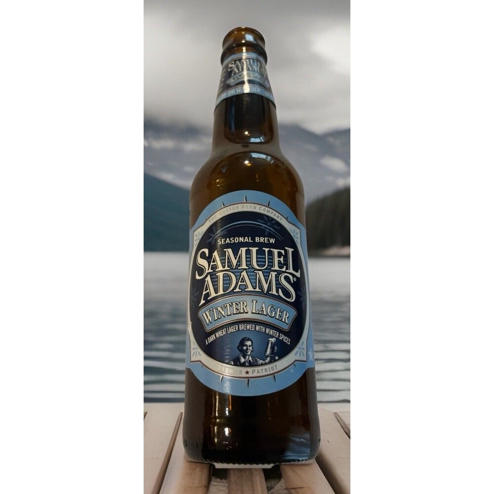 Samuel Adams Winter Lager Beer Bottle From Boston MA Early 2000s Seasonal Brew